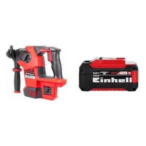 Kit Martelete Rotativo a Bateria Herocco 36/28 com Bateria Power X-change 18v 5,2ah Plus Einhell Preto