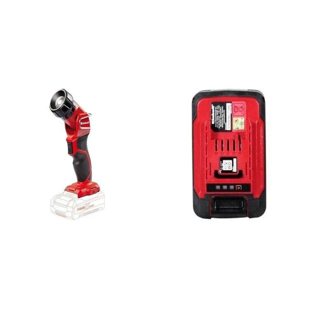 Kit Lanterna a Bateria Te-cl 18 Li H-solo com Bateria Power X-change 18v 5,2ah Plus Einhell Preto