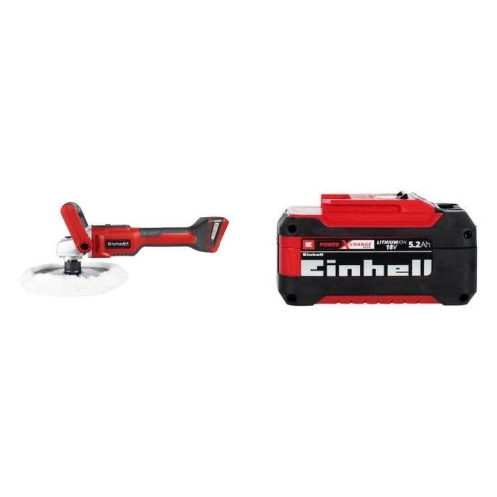 Kit Lixadeira Politriz Ce-cp 18/180 Li e - Solo 1 Bateria Power X-change 18v 5,2ah Plus Einhell Preto