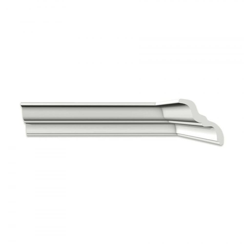 Kit com 3 Barras Roda Teto Perfil de Poliestireno Mt Homestar 6m Branco