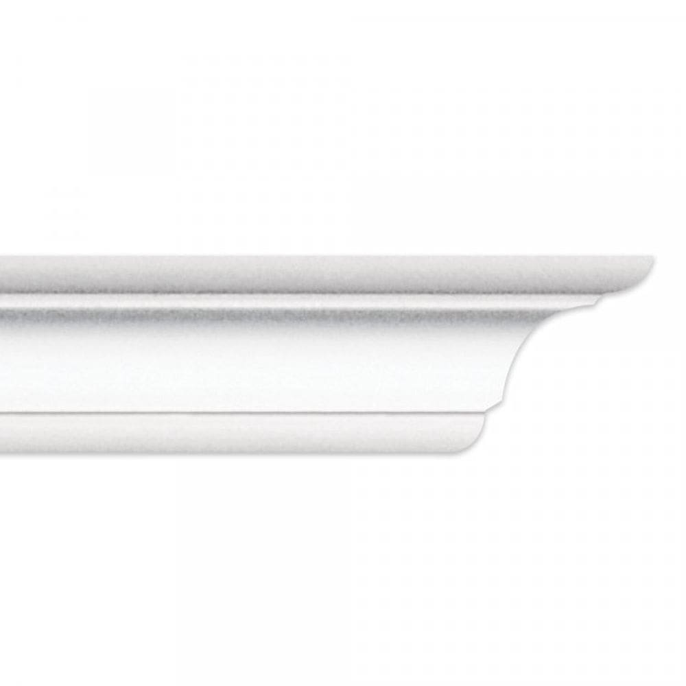 Kit com 3 Barras Roda Teto Perfil de Poliestireno C100 Homestar 6m Branco