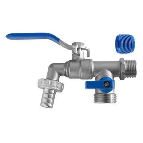 Torneira De Parede Para Tanque E Máquina De Lavar 2 Saídas Anti Ferrugem 1/2"x3/4" - Higiban