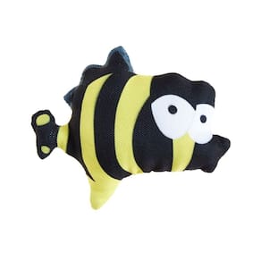 Brinquedo Pet Peixe Nylon Listrado Com Catnip Para Gatos