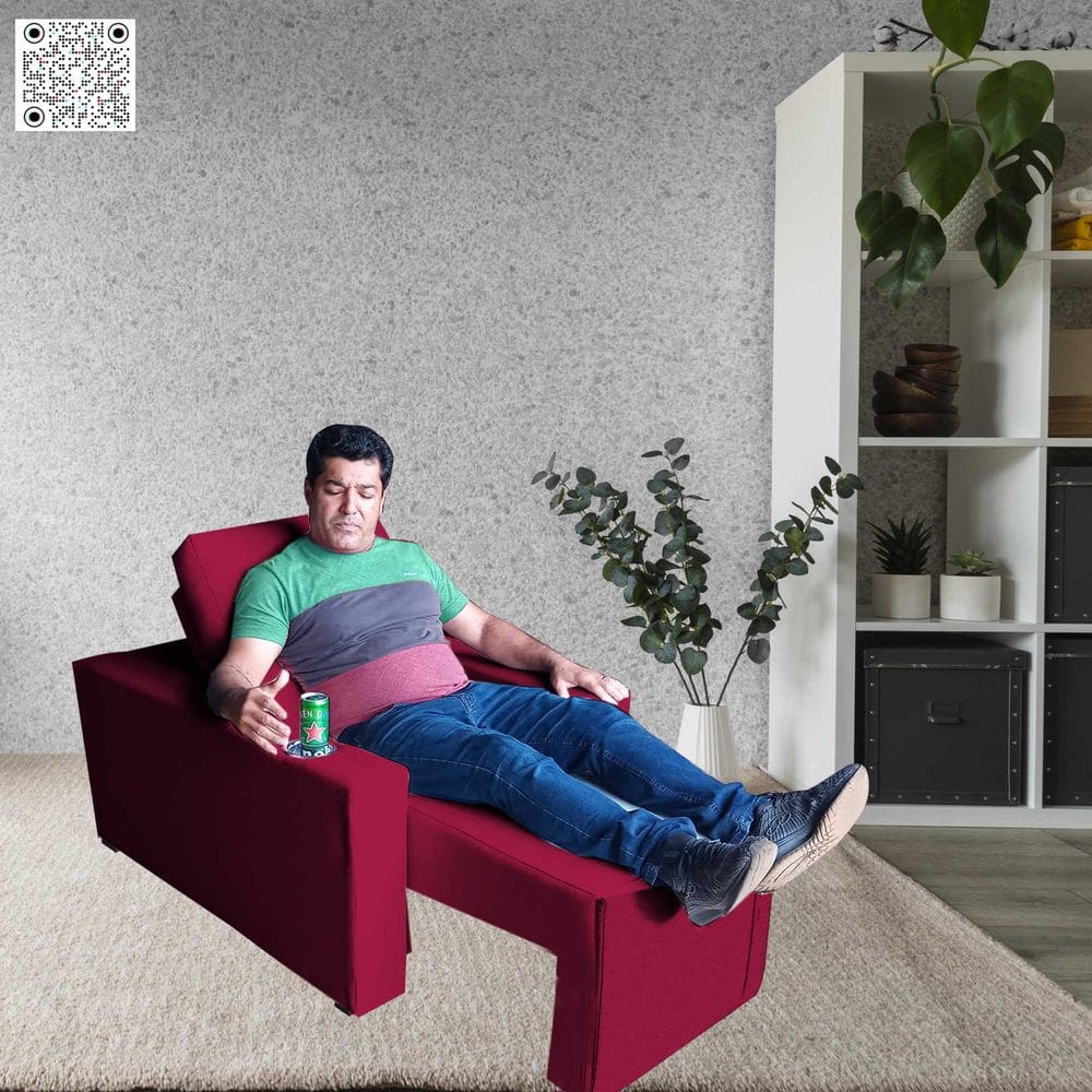 Poltrona Imperial Com Assento Retratil Eletrica Suede Conforto Modernidade e Requinte Vermelho