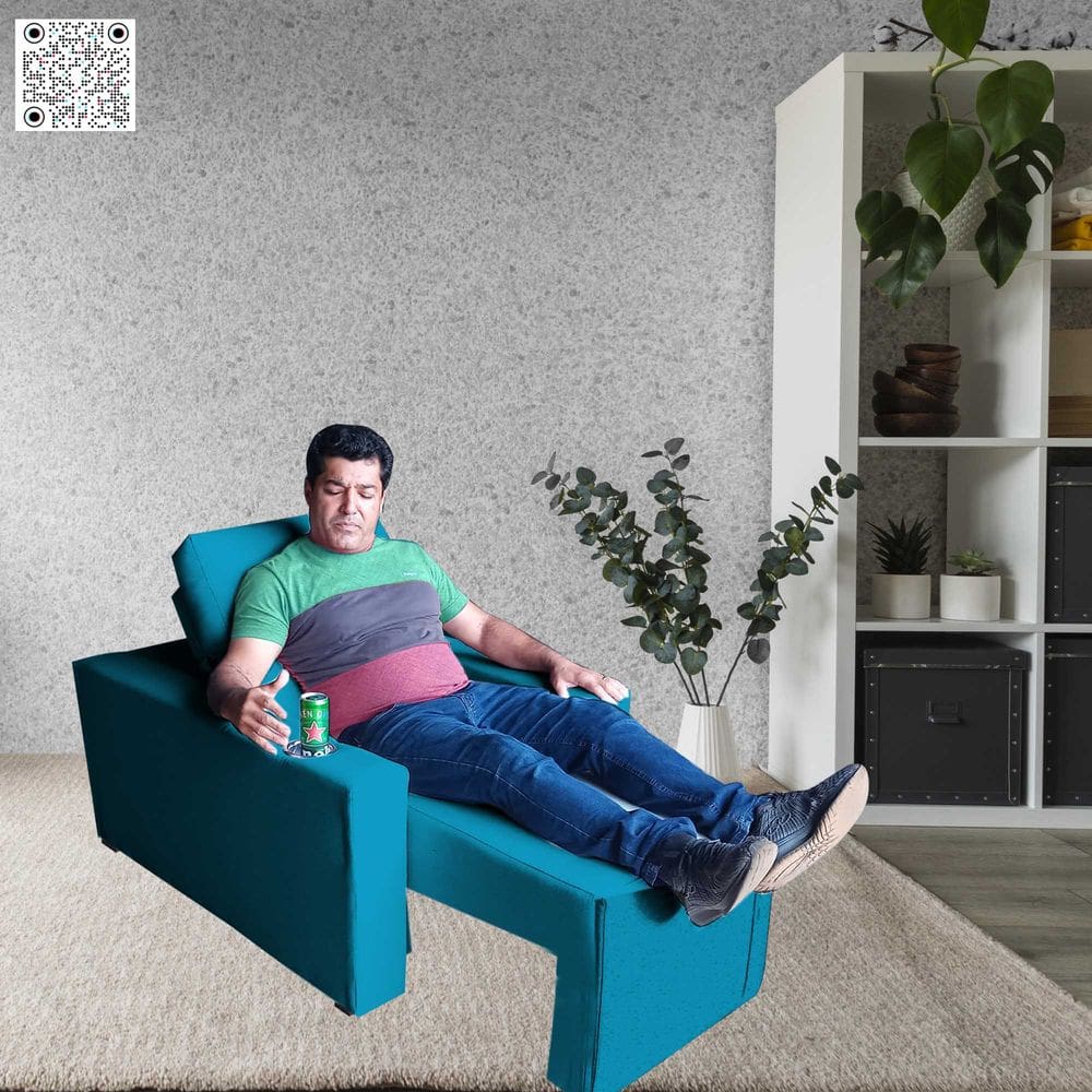 Poltrona Imperial Com Assento Retratil Eletrica Suede Conforto Modernidade e Requinte Turquesa
