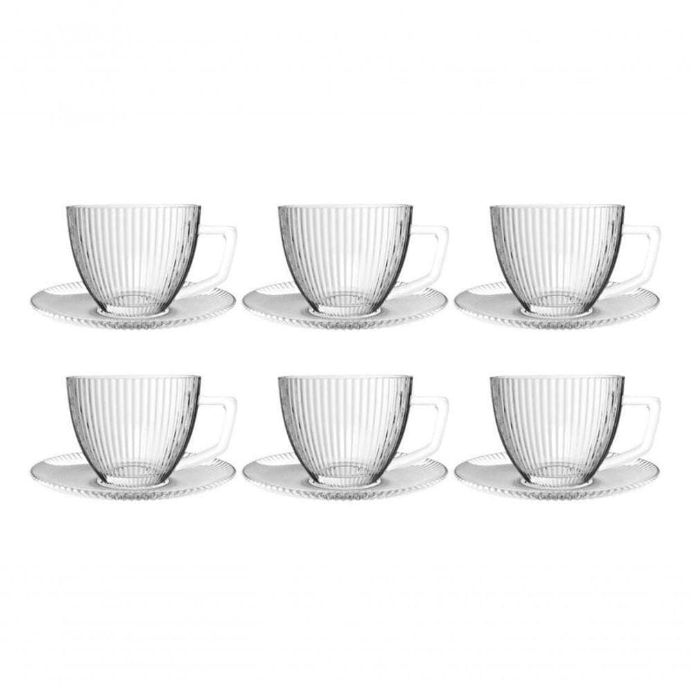 6 Xícaras De Chá Em Vidro 230ml Graffiato