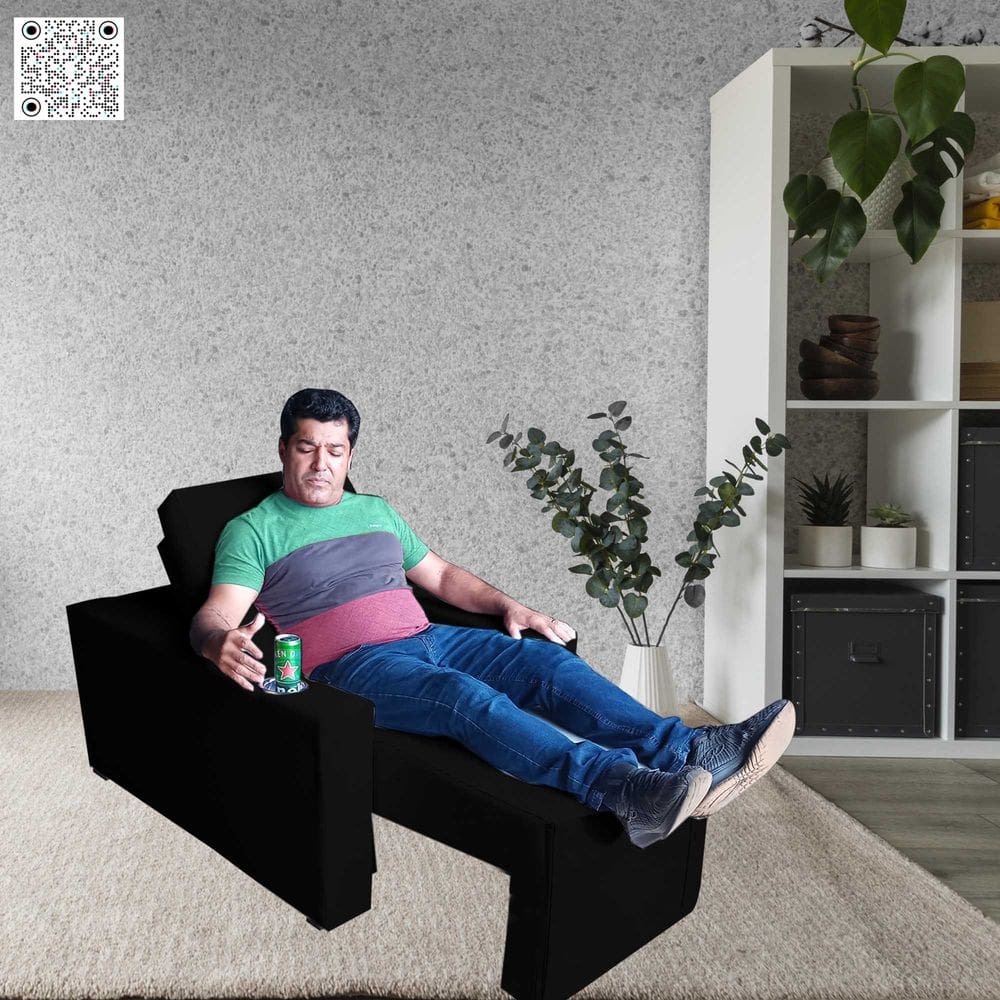 Poltrona Imperial Com Assento Retratil Eletrica Suede Conforto Modernidade e Requinte Preto