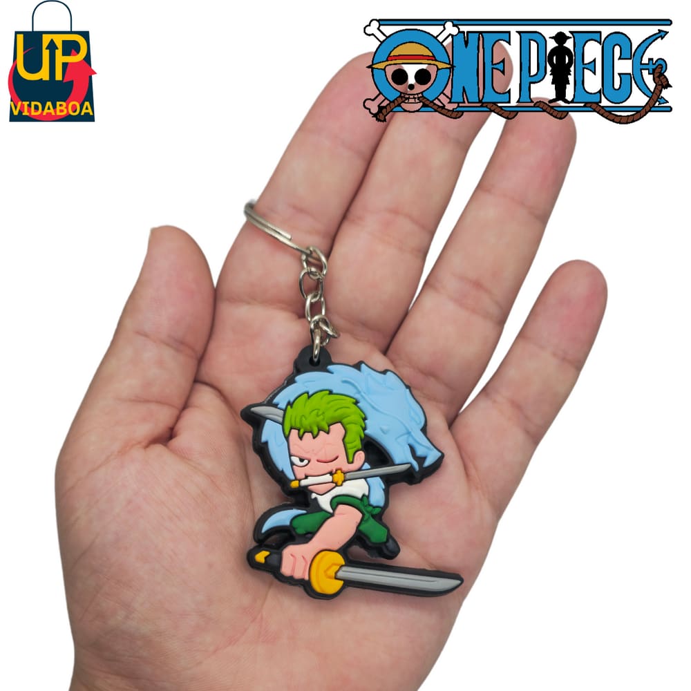Chaveiro One Piece  - Roronoa Zoro com Katana na boca