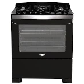 Fogão 5 Bocas Dako Diplomata Preto com Tripla Chama e Mesa de Vidro Bivolt