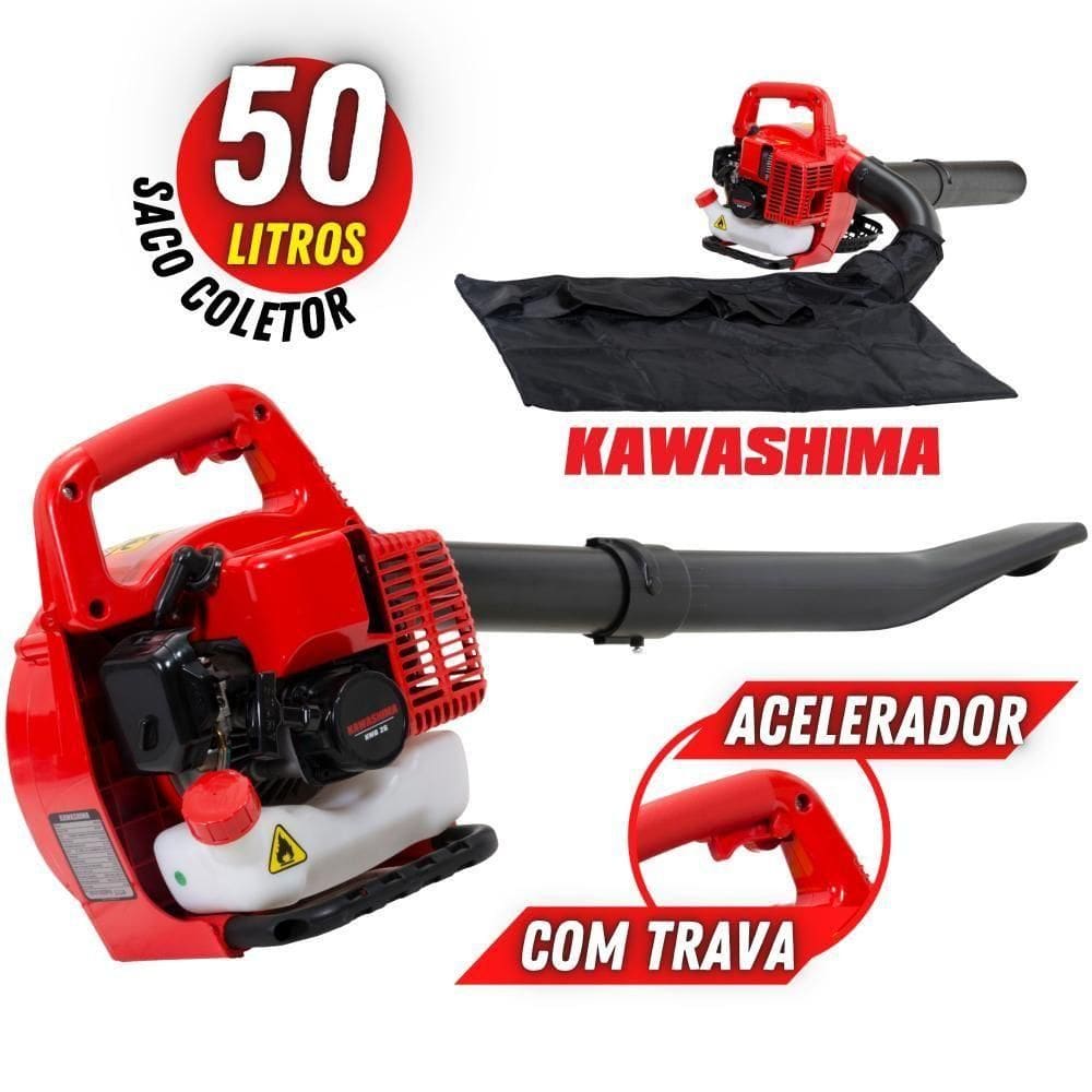 Soprador Aspirador E Triturador Kawashima Kwb26 a Gasolina