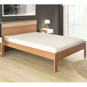 Cama Casal Cm8009 Amendoa Branco Tecno Mobili Amendoa Branco
