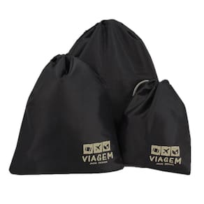 Kit Organizador De Malas Para Viagem Com 3 Peças Jacki Design Preto