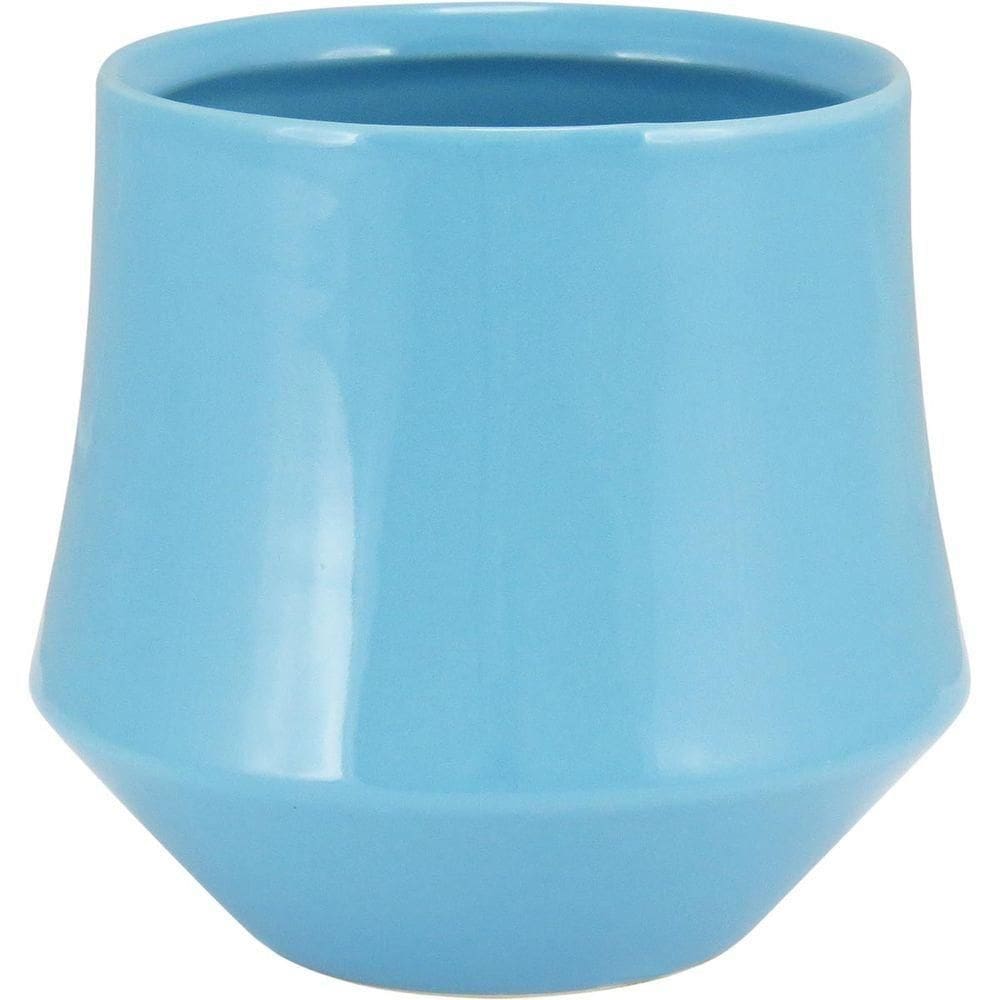 Hover Vaso 12X13X13Cm Cerâmica Azul