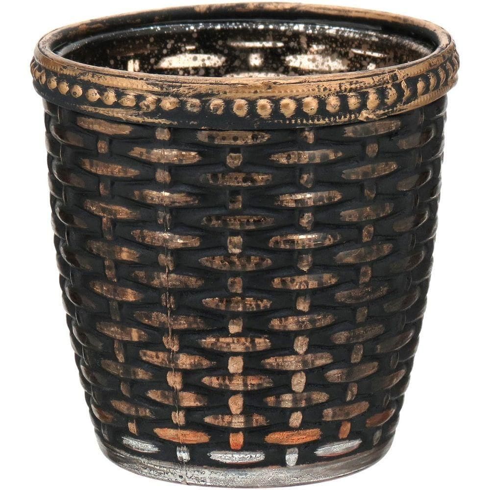 Temple Castiçal 8X8X8Cm Metal Bronze