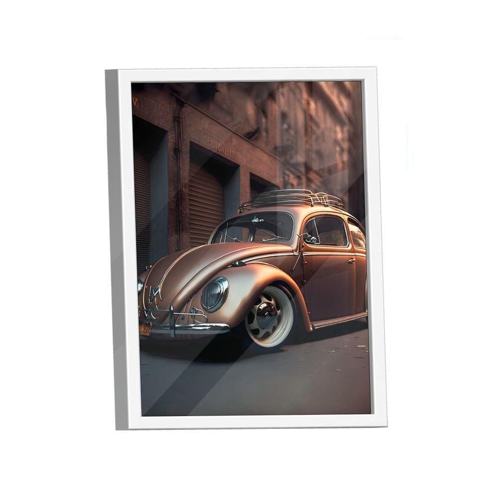 Quadro Fusca Gold -- Br Artes
