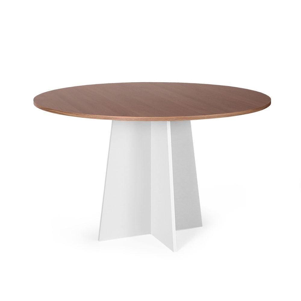 Mesa De Jantar Redonda 6 Lugares 120cm Isabela Noronha/branco - Straub Web