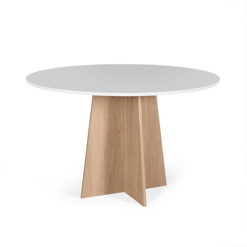 Mesa De Jantar Redonda 6 Lugares 120cm Isabela Branco/jade - Straub Web