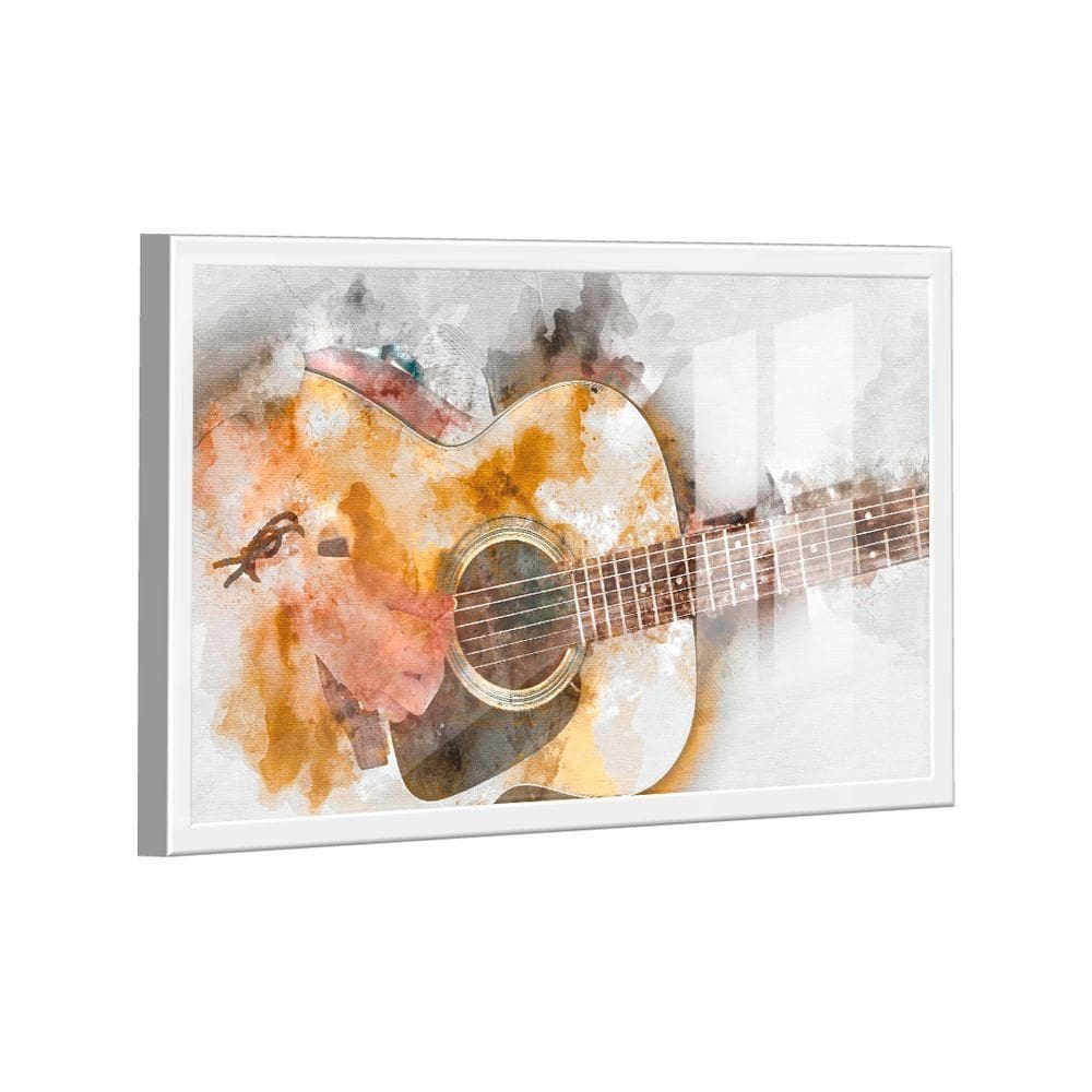 Quadro Arte Violão Aquarela -- Br Artes