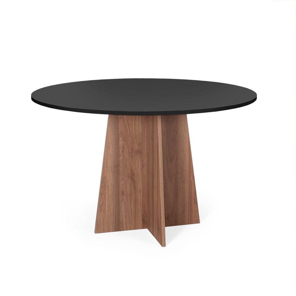 Mesa De Jantar Redonda 6 Lugares 120cm Isabela Preto/noronha - Straub Web