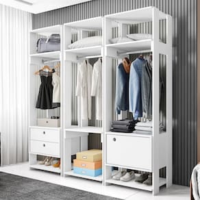 Guarda Roupas Francia Branco Com Porta E Gaveta