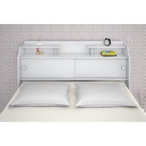 Cabeceira Box Casal Queen Elisa Branco Ou Branco/preto