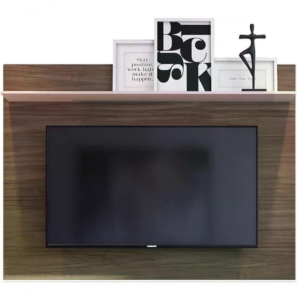 Painel Para Tv 55" Maia Nogueira Real Off White Clb Nogueira