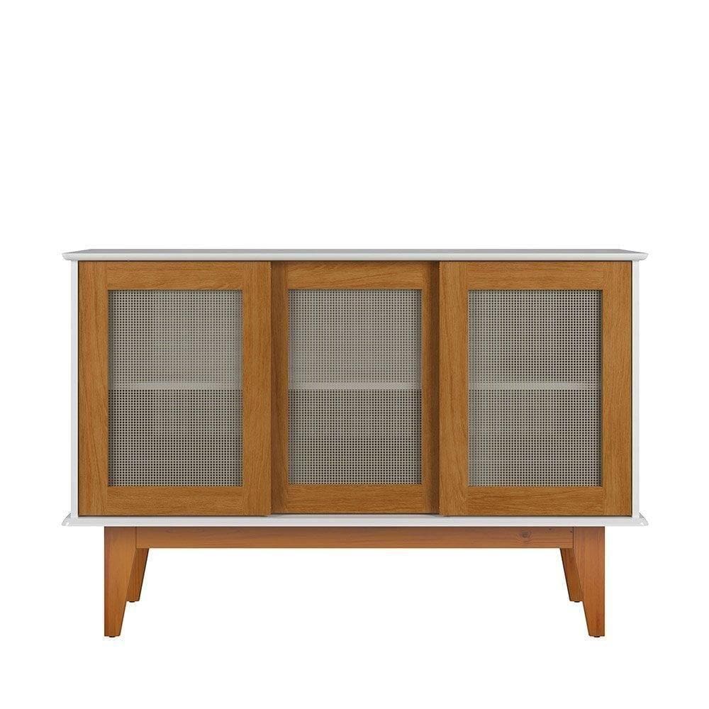 Aparador Buffet Detroit 3 Portas Branco/Nature - Tebarrot