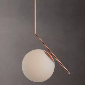 Lustre Pendente Bravalumi Pérola Luna Globo E27 Bivolt