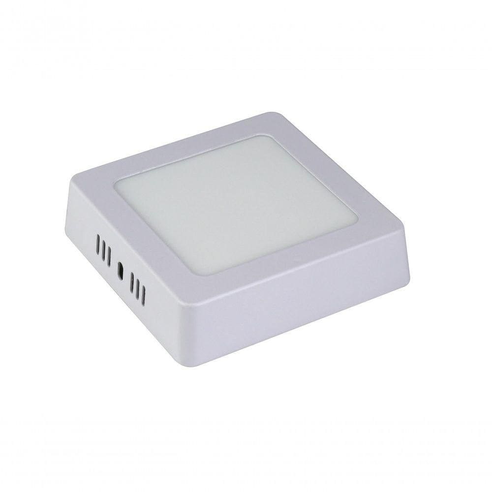 Painel De Led Quadrado Sobrepor 6w Bivolt Taschibra 3000k Luz Quente