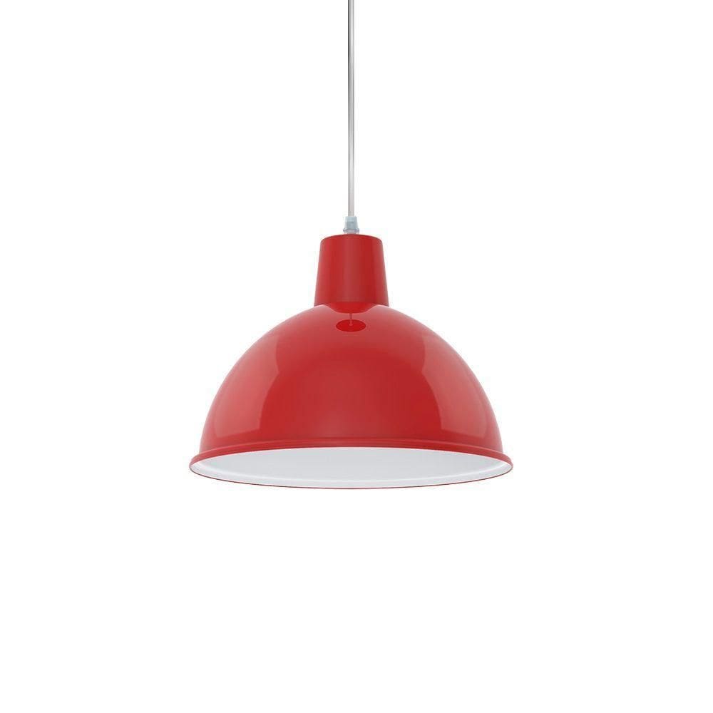 Lustre Pendente Taschibra Td 822 E27 Bivolt Vermelho