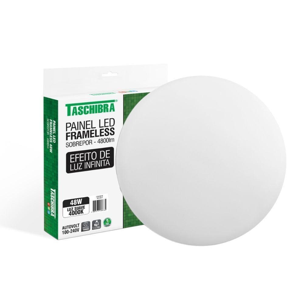 Painel De Led Taschibra Frameless Redondo Sobrepor 48w Bivolt