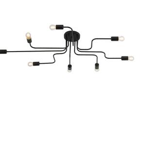 Plafon Taschibra Cronos Preto Para 8 Lâmpadas E27 Bivolt