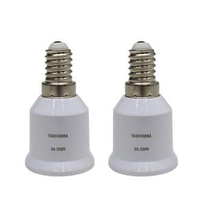 Soquete Adaptador Taschibra De Lâmpada E14 Para E27 Kit 2 Peças