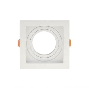 Spot Recuado De Embutir Quadrado Móvel Ar 111 Branco Taschibra