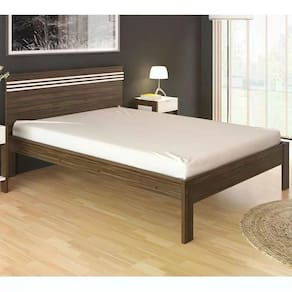 Cama Casal Cm8009 Nogal Branco Tecno Mobili Nogal Branco