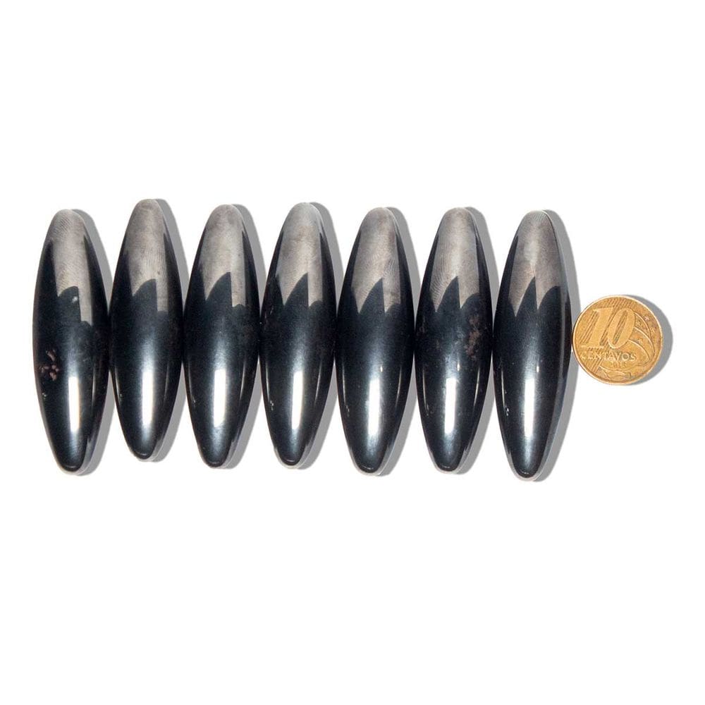 05 Massageador Bastão Hematita Imantada Pedra Natural 60mm