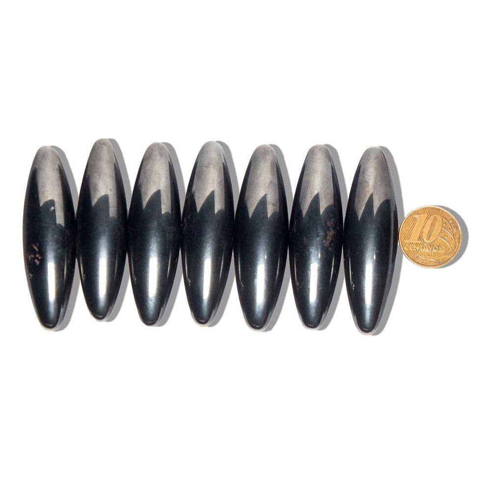 10 Massageador Bastão Hematita Imantada Pedra Natural 60mm