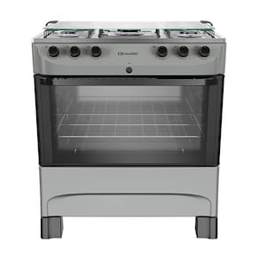 Fogão 5 Bocas a Gás Mueller MFI5BB Mesa Inox e Acendimento Automático Titânio Bivolt