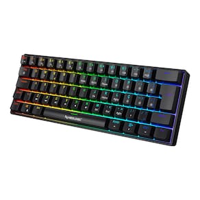 Teclado Gamer Mecânico Neologic Precision Pro Dark 60% Rgb Hot Swap 61 Teclas Switch Blue Preto Cabo Tipo C - Prodrk-Blue