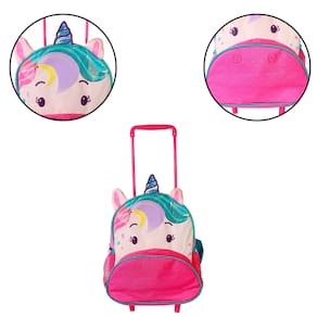 Mochila de Unicórnio Escolar Infantil Com Rodinhas Colorida