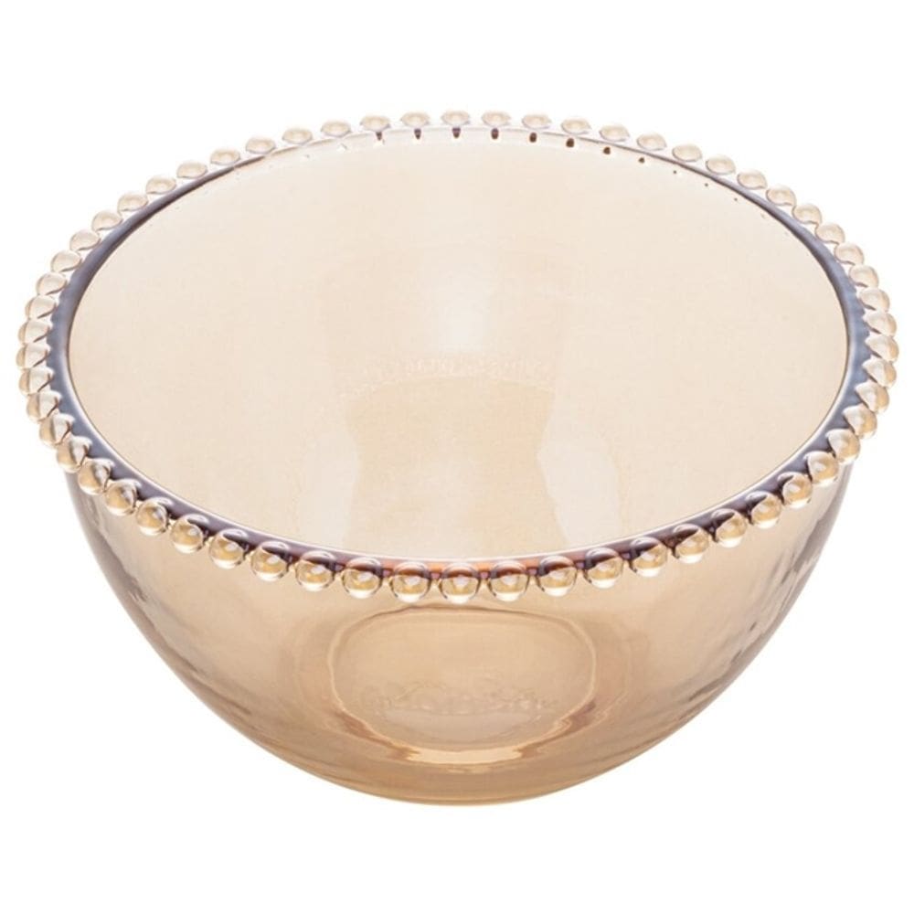 SALADEIRA CRISTAL PEARL AMBAR 21x12cm