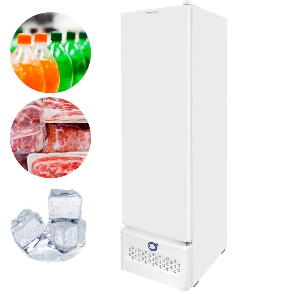 Freezer Vertical Conservador Tripla Ação 284 L Branca Porta Cega VCET 284C Fricon