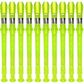 Kit 15 Flautas Doce Germânica Verde Translucida FL 20G G NY