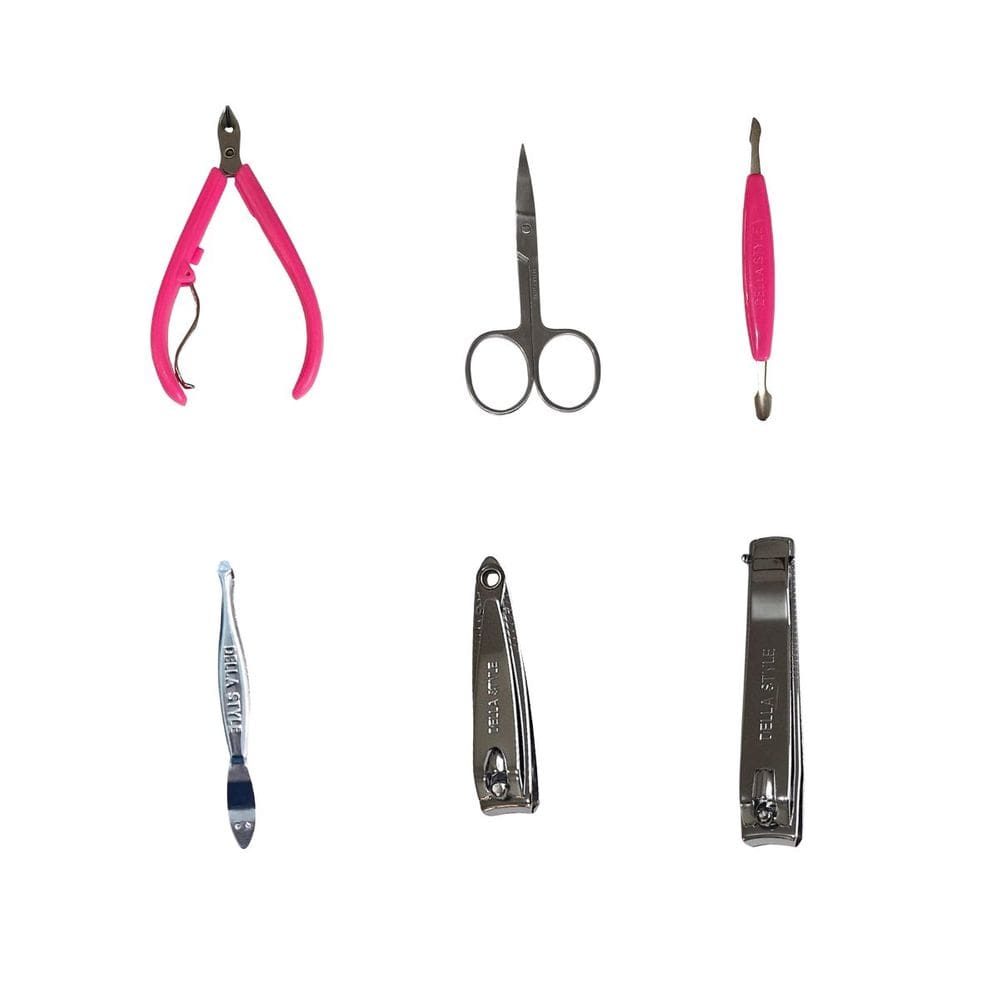 Kit manicure e pedicure luxo 6 peças Della Style versatil