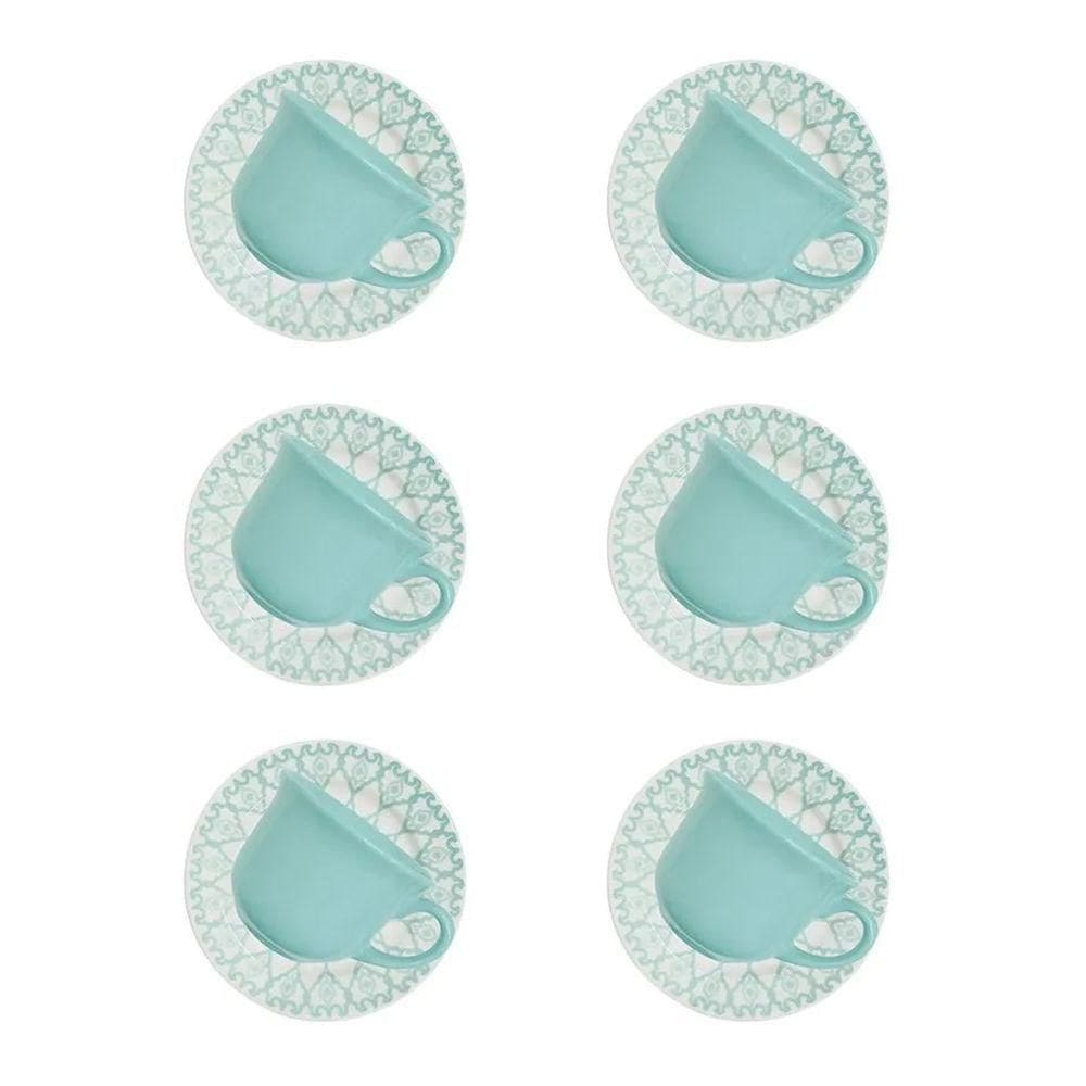 Xícara De Chá Com Pires Estampa Donna Mandala 180ml 6 Unidades - Biona 091082