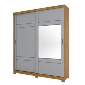 Guarda Roupa Casal Verg Nature Cinza - Henn