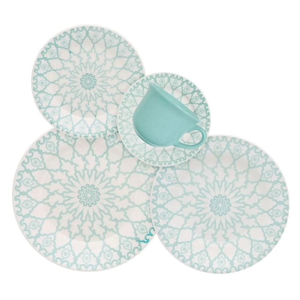 Aparelho De Jantar E Chá Estampa Donna Mandala 20 Peças - Biona 091085