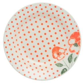 Prato Fundo De Cerâmica Estampa Donna Holambra 22cm 1 Unidade - Biona 074302