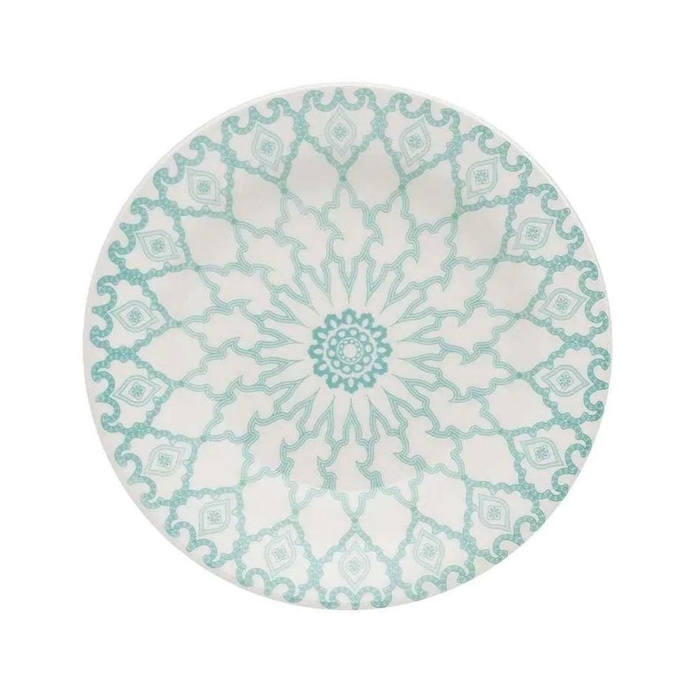 Prato Fundo De Cerâmica Estampa Donna Mandala 22cm 1 Unidade - Biona 091066