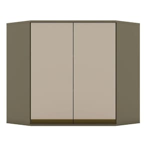 Armário Aéreo évelin Canto Obliquo 2 Portas 83 Cm Duna Cristal - Henn